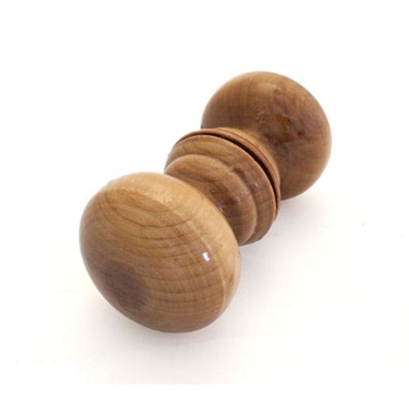 Ручка-кнопка деревянная классика большая, лак светлая (d=60мм)